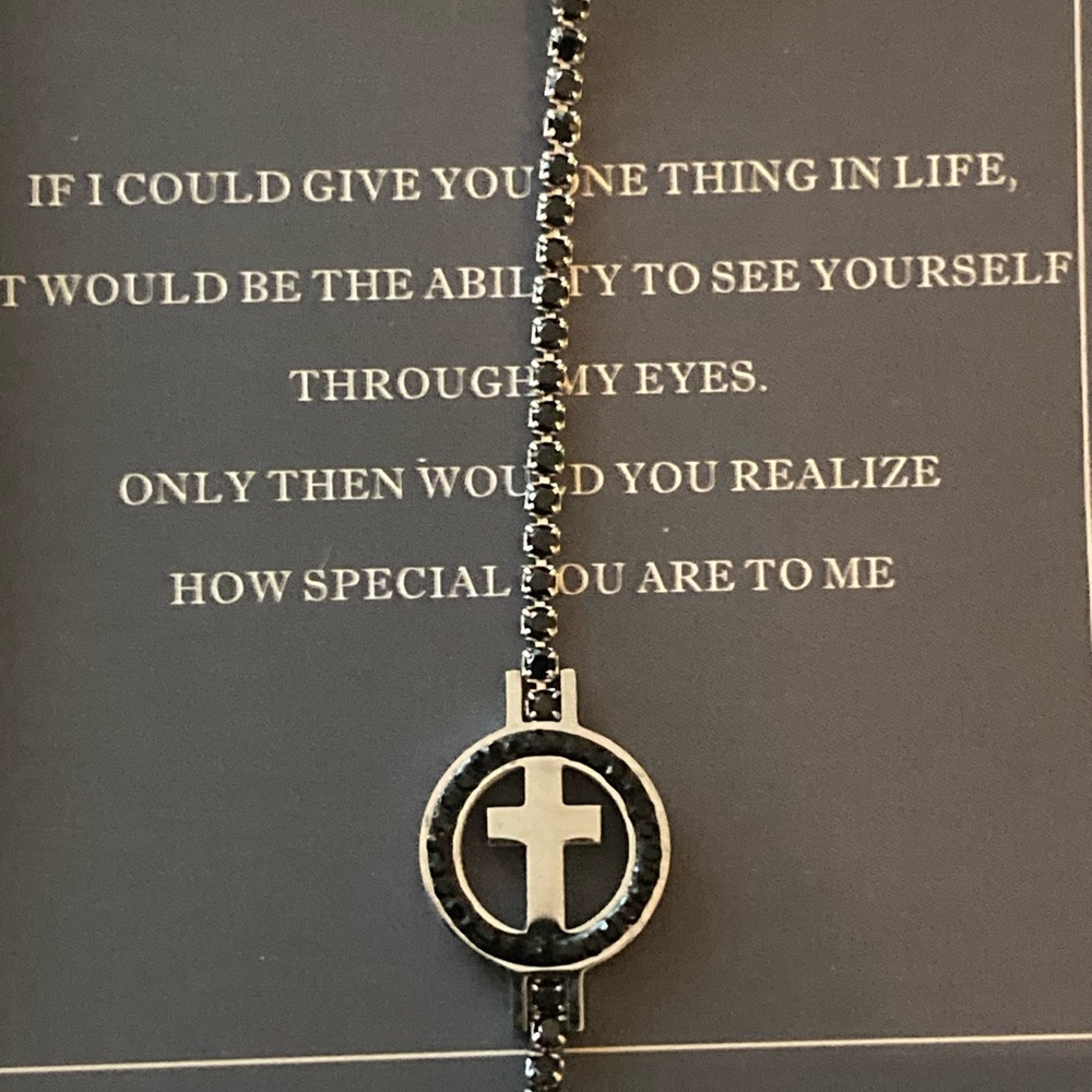 Black Onyx Cross Bracelet/Anklet